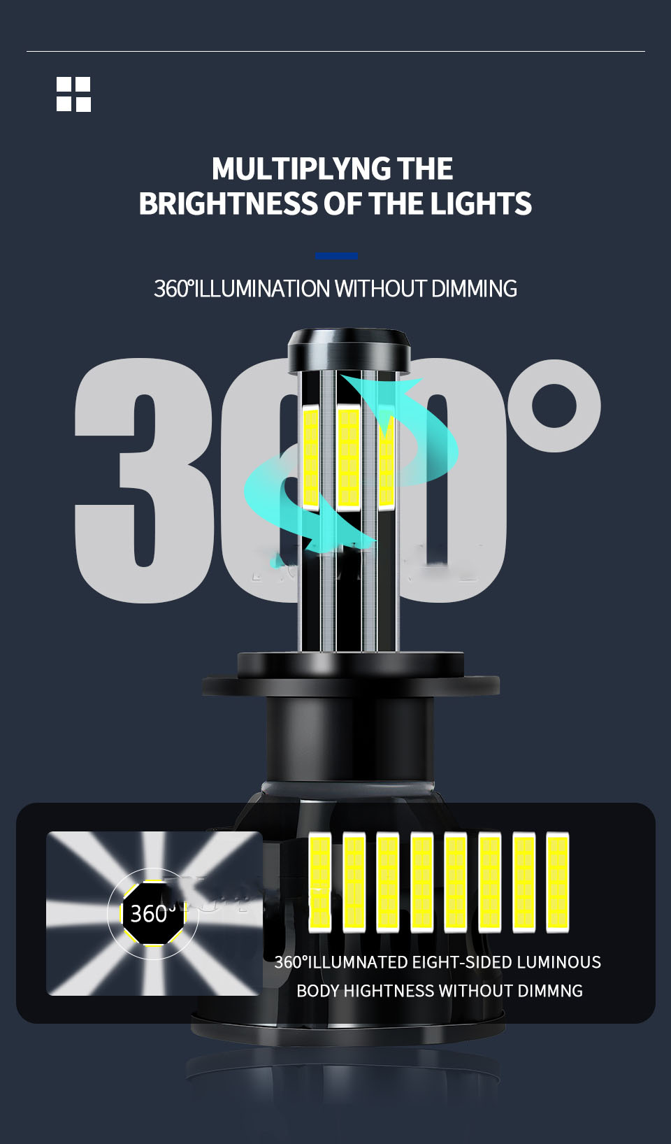 hir2 9012 car headlight bulb