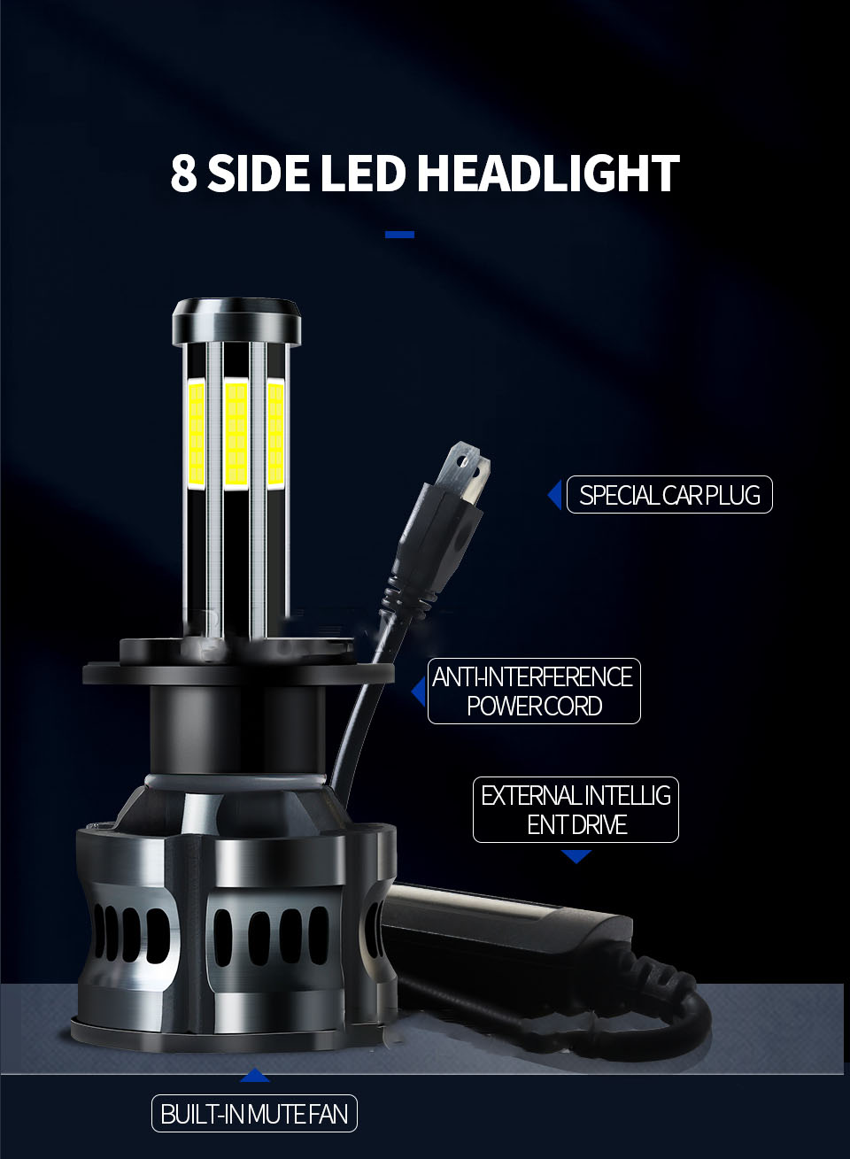 9012 led headlight bulb