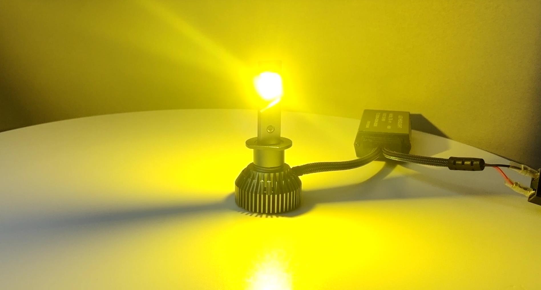 warm yellow led headlight bulb