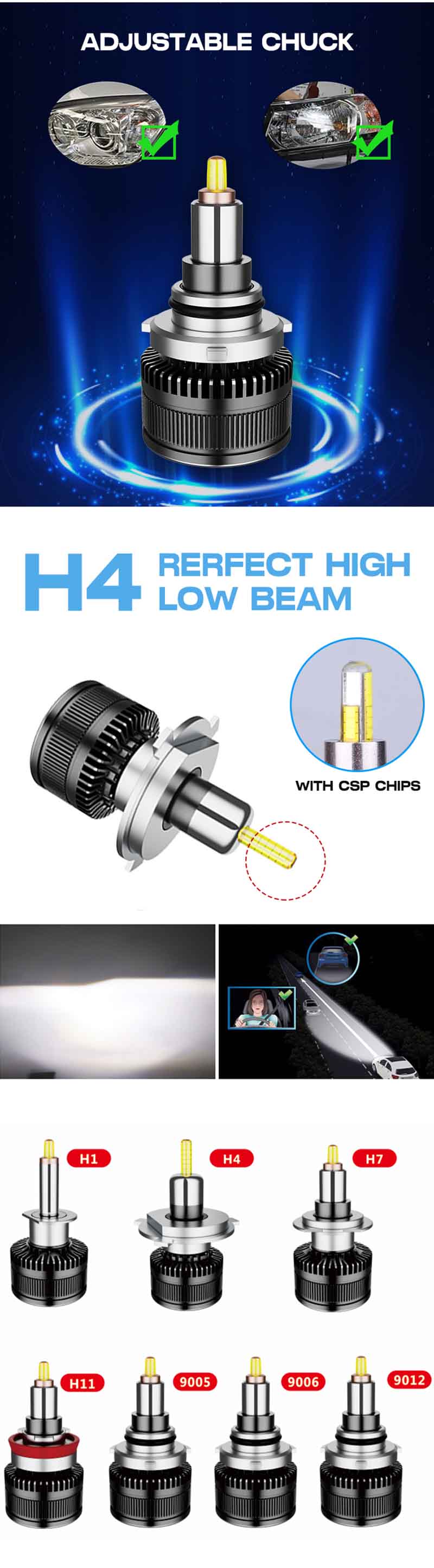 9005 led headlight bulb on the market